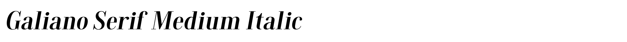 Galiano Serif Medium Italic image